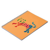 Rainbow stripey tijgerkunst notitieboek (Linkerzijde)