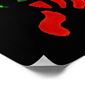 Rainbow stripey tijgerkunst poster (Hoek)