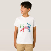 Rainbow stripey tijgerkunst t-shirt (Voorkant volledig)