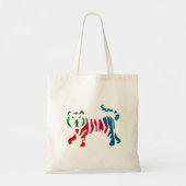 Rainbow stripey tijgerkunst tote bag (Voorkant)
