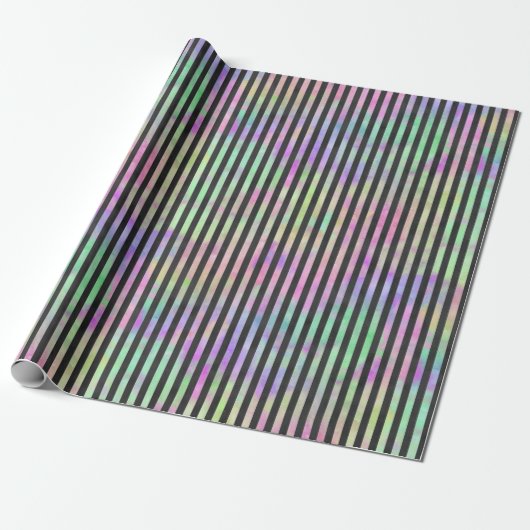RAINBOW STRIPS WRAPPINGPAPIER CADEAUPAPIER (Uitgerold)