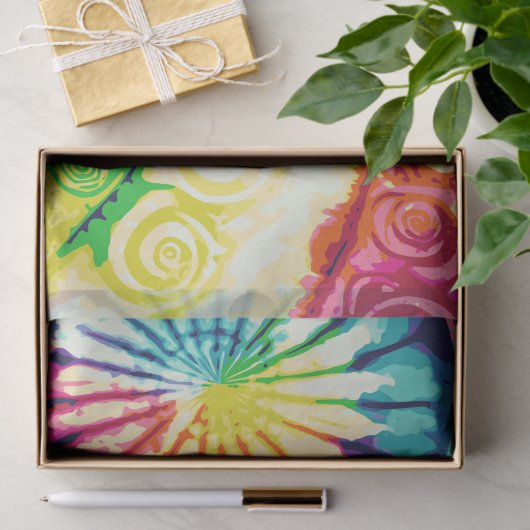 Rainbow Stropdas-Dye 3 tissuepapier (Geschenk)