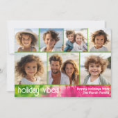 Rainbow Stropdas-Dye - 7 Fotocollage - Holiday Vib Feestdagenkaart (Voorkant)