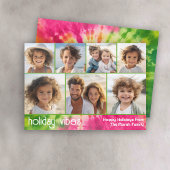 Rainbow Stropdas-Dye - 7 Fotocollage - Holiday Vib Feestdagenkaart