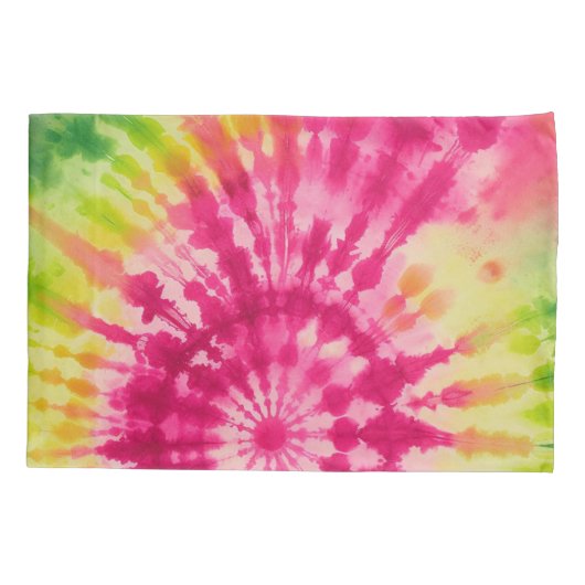 Rainbow Stropdas-Dye - 7 Fotocollage -  Vibe Kussensloop (Achterkant)