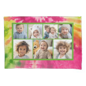 Rainbow Stropdas-Dye - 7 Fotocollage -  Vibe Kussensloop (Voorkant)