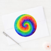 Rainbow-Stropdas-Dye-alcohol-inktverf Ronde Sticker (Envelop)