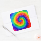 Rainbow-Stropdas-Dye-alcohol-inktverf Vierkante Sticker (Envelop)
