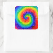 Rainbow-Stropdas-Dye-alcohol-inktverf Vierkante Sticker (Tas)
