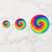 Rainbow-Stropdas-Dye-alcoholinkt Confetti (Achterkanten)