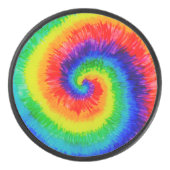 Rainbow-Stropdas-Dye-alcoholinkt Hockey Puck (Voorkant)