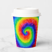 Rainbow-Stropdas-Dye-alcoholinkt Papieren Bekers (Achterkant)