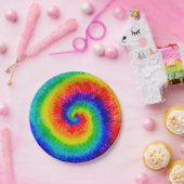 Rainbow-Stropdas-Dye-alcoholinkt Papieren Bordje (Feest)