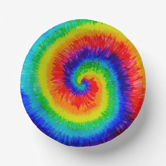 Rainbow-Stropdas-Dye-alcoholinkt Papieren Kommen (Voorkant)