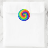 Rainbow-Stropdas-Dye-alcoholinkt Ronde Sticker (Tas)