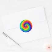 Rainbow-Stropdas-Dye-alcoholinkt Ronde Sticker (Envelop)