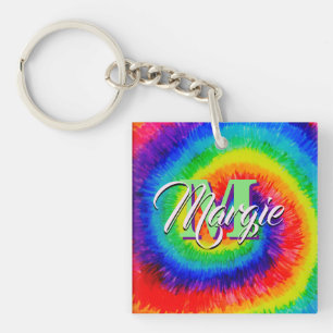 Rainbow-Stropdas-Dye-alcoholinkt Sleutelhanger