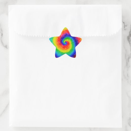 Rainbow-Stropdas-Dye-alcoholinkt Ster Sticker (Tas)