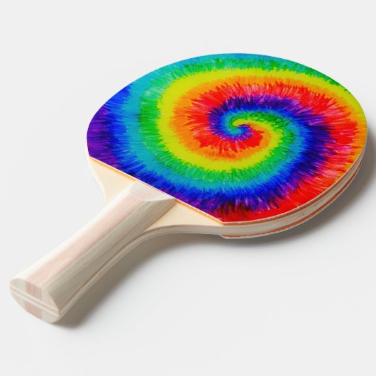 Rainbow-Stropdas-Dye-alcoholinkt Tafeltennisbatje (Voorkant Gekanteld)