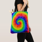 Rainbow-Stropdas-Dye-alcoholinkt Tote Bag (Dichtbij)