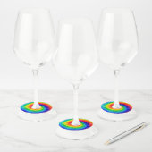 Rainbow-Stropdas-Dye-alcoholinkt Wijnglaslabel (Set)