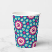 Rainbow Stropdas-dye Geometrische Mandala 5 Patroo Papieren Bekers (Achterkant)