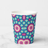 Rainbow Stropdas-dye Geometrische Mandala 5 Patroo Papieren Bekers (Rechts)