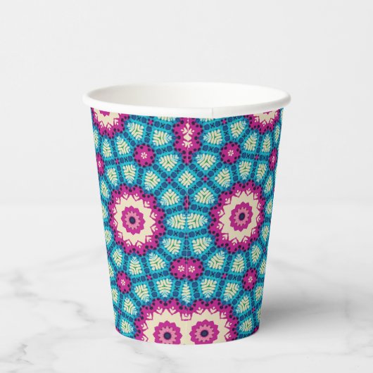 Rainbow Stropdas-dye Geometrische Mandala 5 Patroo Papieren Bekers (Rechts)