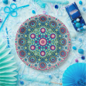 Rainbow Stropdas-dye Geometrische Mandala 5 Patroo Papieren Bordje (Feest)
