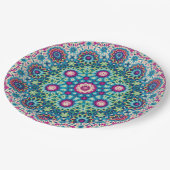 Rainbow Stropdas-dye Geometrische Mandala 5 Patroo Papieren Bordje (Gekanteld)