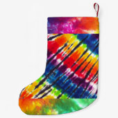 Rainbow Stropdas-Dye Gepersonaliseerd Groovy Kleine Kerstsok (Achterkant)