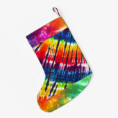 Rainbow Stropdas-Dye Gepersonaliseerd Hope Kleine Kerstsok (Achterkant (Hangend))