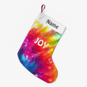 Rainbow Stropdas-Dye Gepersonaliseerd Hope Kleine Kerstsok (Voorkant (Hangend))