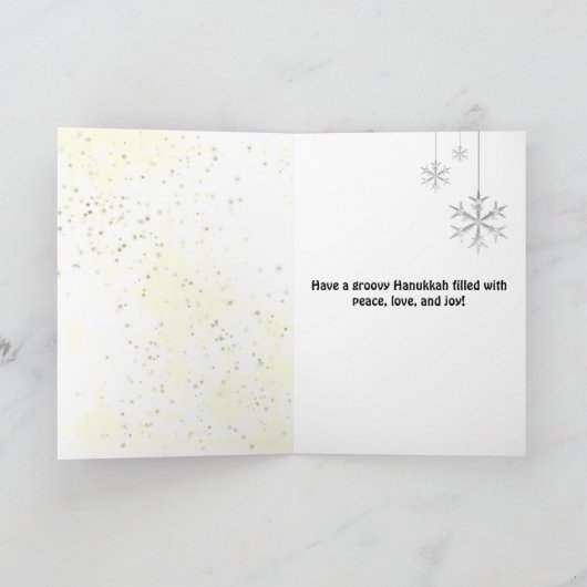 Rainbow Stropdas-Dye Hanukkah Feestdagen Kaart (Binnen)