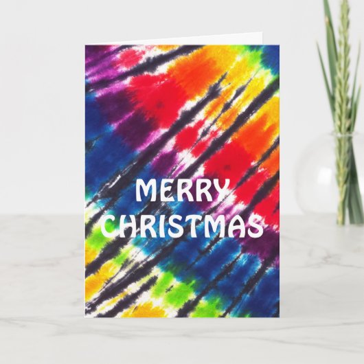 Rainbow-Stropdas-Dye-kerstfeestkaart Feestdagen Kaart (Voorkant)