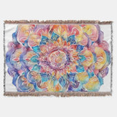 Rainbow Stropdas-dye Mandala Deken (Voorkant)