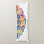 Rainbow Stropdas-dye Mandala Lichaamskussen (Voorkant Verticaal)