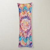 Rainbow Stropdas-dye Mandala Lichaamskussen (Achterkant (Verticaal))