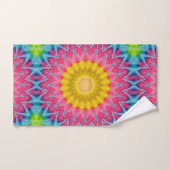 Rainbow Stropdas-Dye Mandala met levendige symmetr Bad Handdoek (Handdoek)