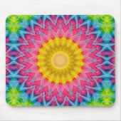 Rainbow Stropdas-Dye Mandala met levendige symmetr Muismat (Voorkant)
