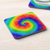 Rainbow-Stropdas-Dye Swirl Bier Onderzetter (Linkerzijde)
