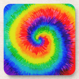 Rainbow-Stropdas-Dye Swirl Bier Onderzetter