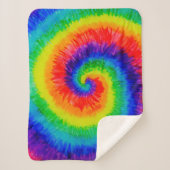 Rainbow-Stropdas-Dye Swirl Fleece Blanket Sherpa Deken (Voorkant)
