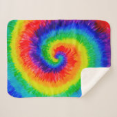 Rainbow-Stropdas-Dye Swirl Fleece Blanket Sherpa Deken (Voorkant (horizontaal))