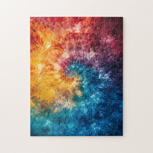 Rainbow-Stropdas-Dye Swirl Legpuzzel (Verticaal)