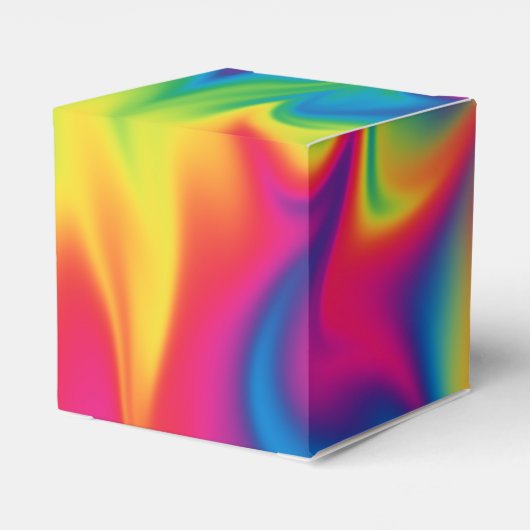 Rainbow Stropdas-geverfd Verjaardagsfeest Favoriet Bedankdoosjes (Achterkant)