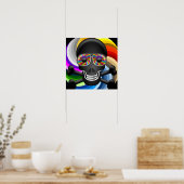 Rainbow Sugar Skull Poster (Keuken)