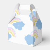 Rainbow Summer Clouds Pastel Scribble Doodle Bedankdoosjes (Achterkant)