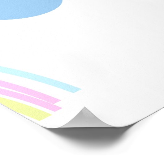 Rainbow Summer Clouds Pastel Scribble Doodle Poster (Hoek)