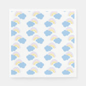 Rainbow Summer Clouds Pastel Scribble Doodle Servet (Voorkant)